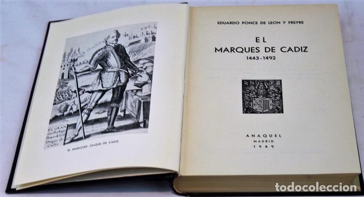 Libros de segunda mano: El marques de Cádiz de Eduardo Ponce de León. Libreria Anaquel, 1949. - Foto 1 - 73977595