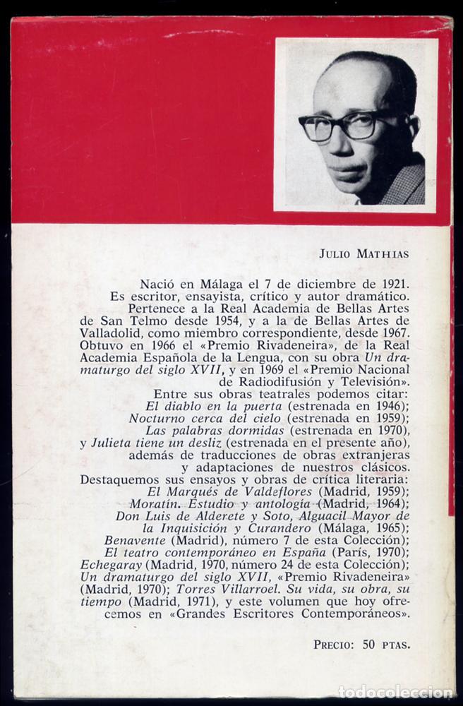 Libros de segunda mano: MATHIAS, Julio.  Alfonso Paso.  1971. - Foto 2