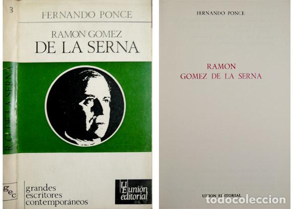 Libros de segunda mano: PONCE, Fernando.  Ram&oacute;n G&oacute;mez de la Serna.  1968. - Foto 1