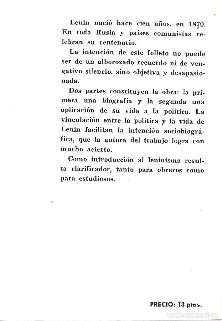Libros de segunda mano: Lenin. Julia P. Ramirez. 1970 - Foto 2