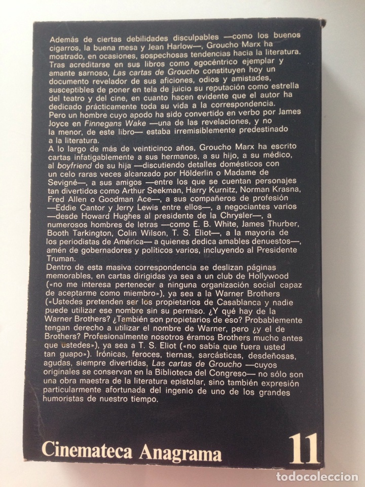 Libros de segunda mano: Libro Las cartas de Groucho Marx - Foto 2