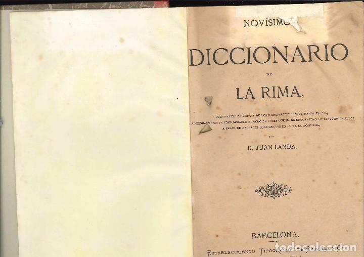 Libros de segunda mano: DICCIONARIO DE LA RIMA - Foto 2