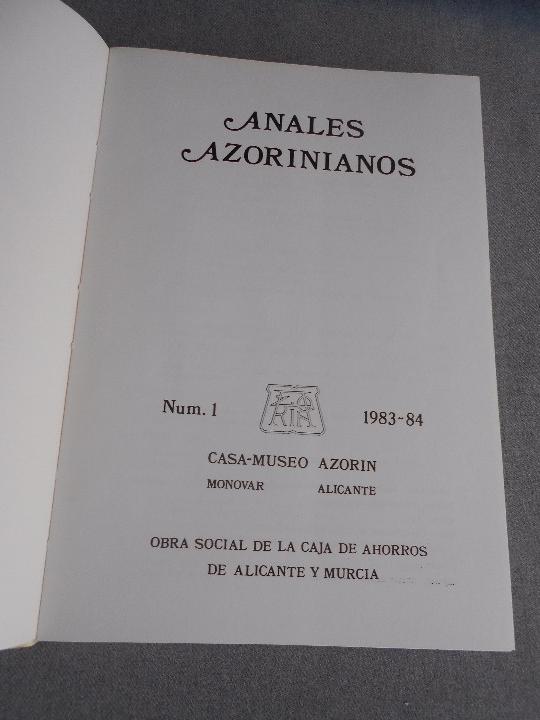 Libros de segunda mano: ANALES AZORINIANOS - Foto 2