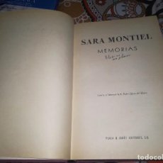 Libros de segunda mano: SARA MONTIEL. MEMORIAS, VIVIR ES UN PLACER. ED. PLAZA & JANÉS,BARCELONA, 2000. Lote 103997927