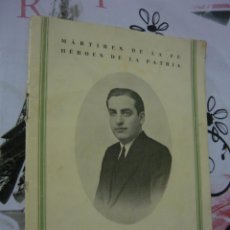 Libros de segunda mano: ANTONIO PARDO BOCHÓNS. FUNDADOR DE FALANGE EN TORRENTE. MARTIRES DE LA FE (ED RAG, VALENCIA). Lote 106945499