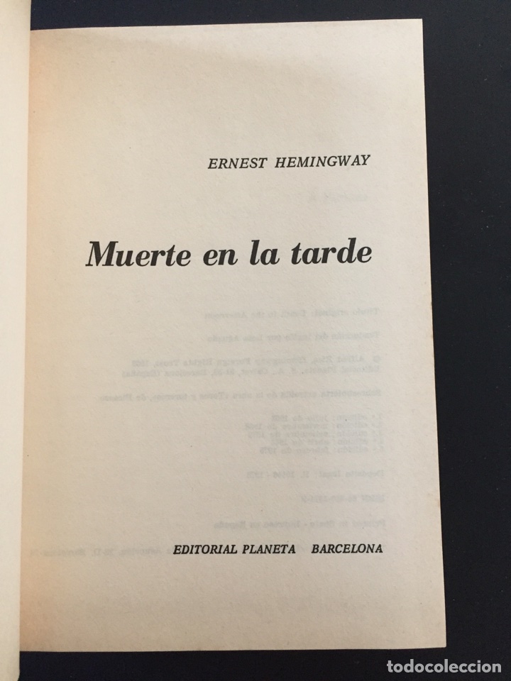 Libros de segunda mano: Libro Muerte en la tarde. Ernest Hemingway - Foto 4