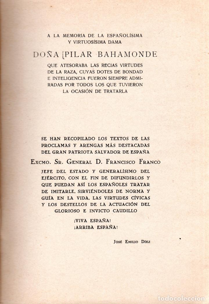 Libros de segunda mano: GENERAL FRANCO. SUS ESCRITOS Y PALABRAS. JOSE EMILIO DIEZ. ,CON DEDICATORIA Y FIRMA DEL AUTOR. 1937. - Foto 4 - 123320675