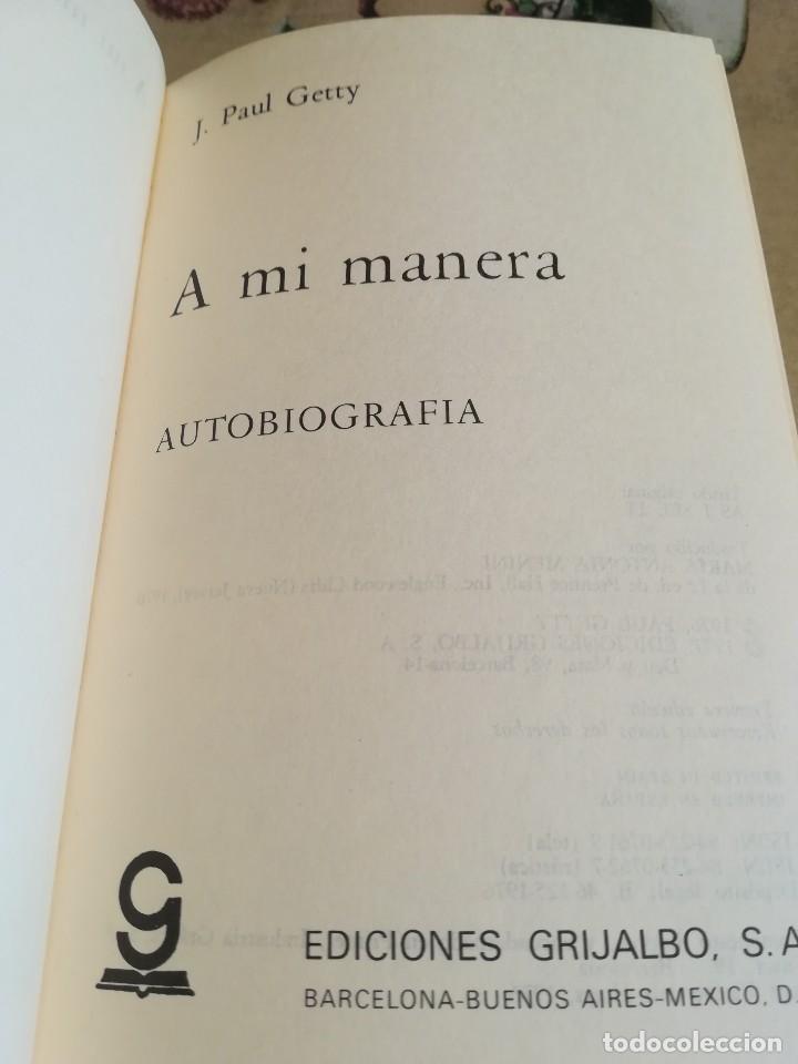 Libros de segunda mano: A mi manera - J. Paul Getty - Foto 2