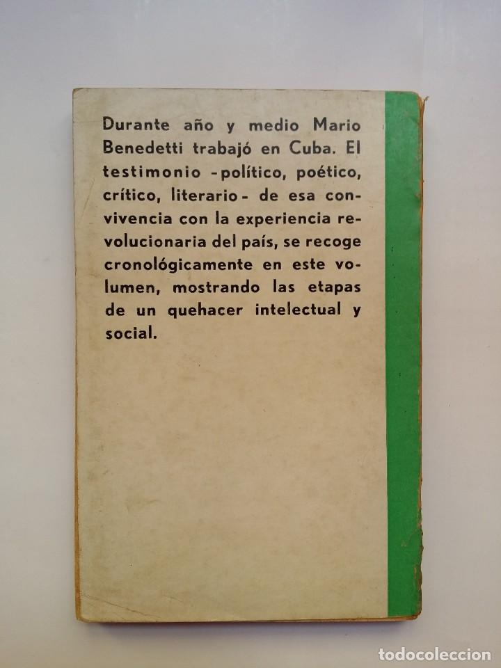 Libros de segunda mano: CUADERNO CUBANO - MARIO BENEDETTI - ED. ARCA, (1969). - Foto 2