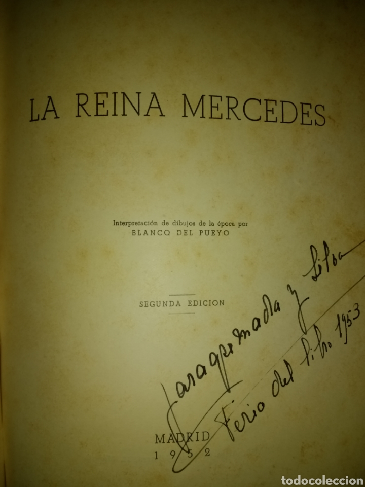 Libros de segunda mano: LA REINA MERCEDES. ANA DE SAGRERA. SEGUNDA EDICI&Oacute;N. MADRE 1952. DIANA ARTES GR&Aacute;FICAS. ENCUADERNACI&Oacute;N