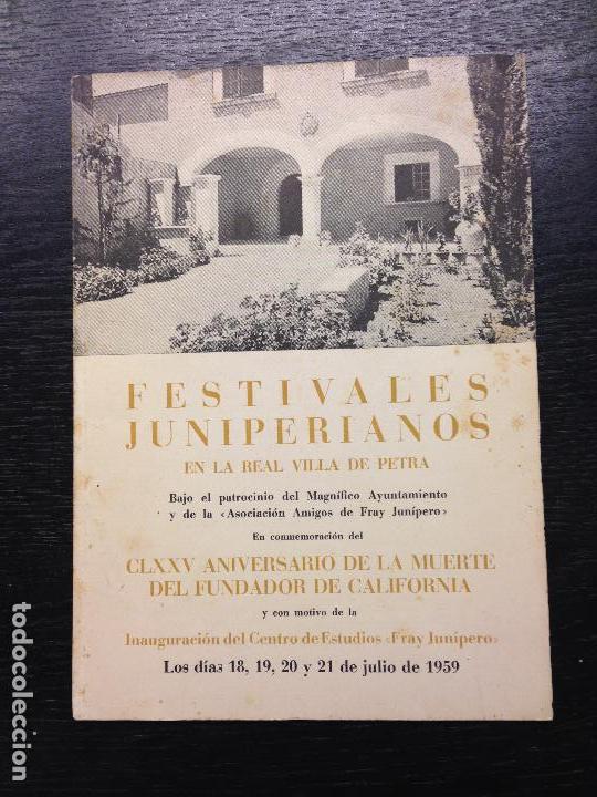 Gebrauchte B&uuml;cher: FESTIVALES JUNIPERIANOS, CLXXV ANIVERSARIO DE LA MUERTE DEL FUNDADOR DE CALIFORNIA, 1959