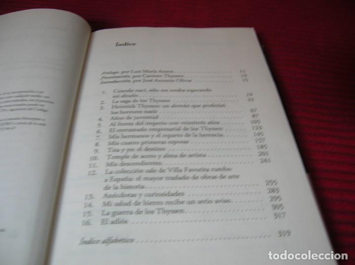 Libros de segunda mano: Libro Yo,el bar&oacute;n Thyssen.Memorias. - Foto 2