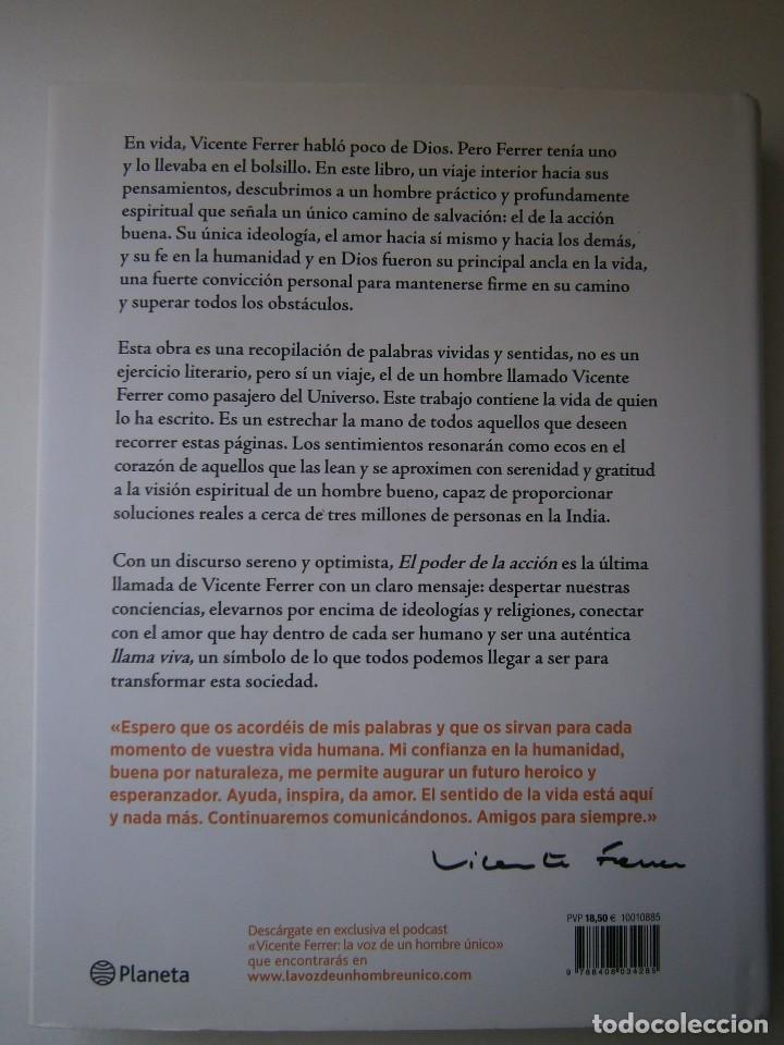 Libros de segunda mano: VICENTE FERRER EL PODER DE LA ACCION PLANETA 1 edicion 2012 CON DISCO CD EC TM - Foto 4