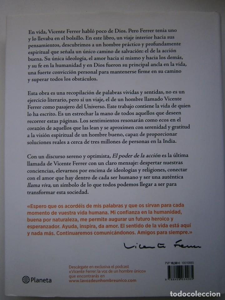 Libros de segunda mano: VICENTE FERRER EL PODER DE LA ACCION PLANETA 1 edicion 2012 CON DISCO CD EC TM - Foto 5