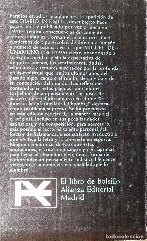 Libros de segunda mano: Diario &Iacute;ntimo. Unamuno - Foto 2