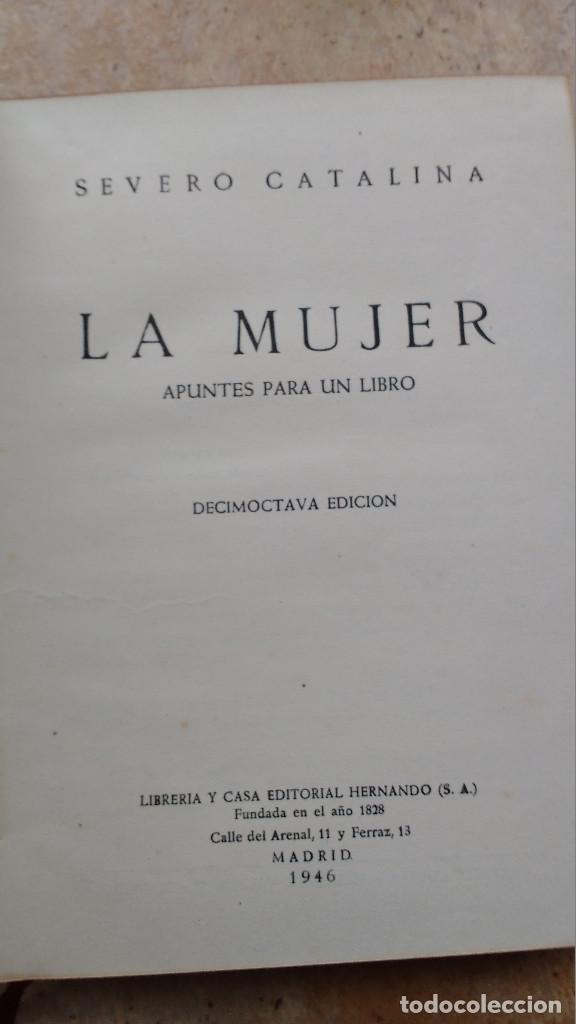 Libros de segunda mano: La mujer, de Severo Catalina. 1946 - Foto 3