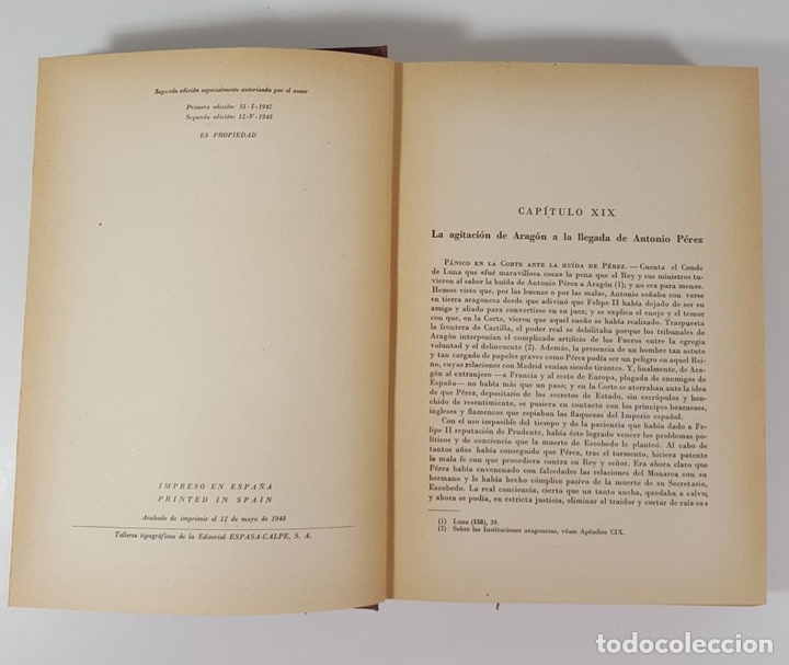 Libros de segunda mano: ANTONIO PÉREZ. EL HOMBRE, EL DRAMA, LA ÉPOCA. 2 TOMOS. G. MARAÑÓN. EDIT CALPE. 1948. - Foto 14 - 149793802
