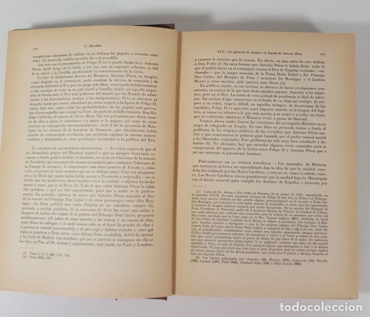 Libros de segunda mano: ANTONIO PÉREZ. EL HOMBRE, EL DRAMA, LA ÉPOCA. 2 TOMOS. G. MARAÑÓN. EDIT CALPE. 1948. - Foto 15 - 149793802