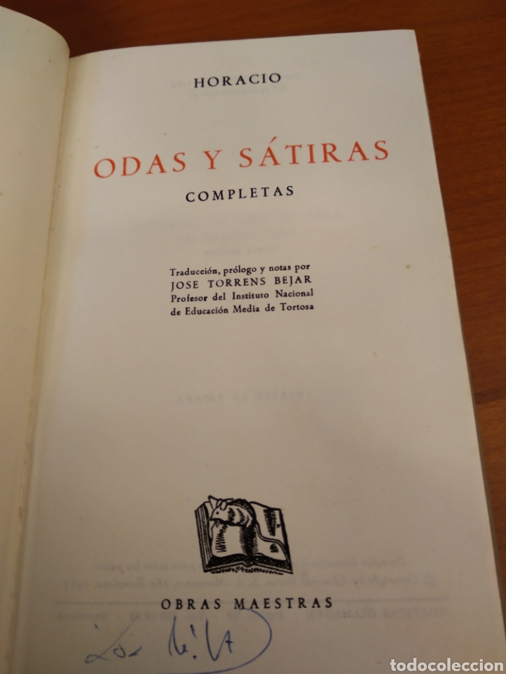 Libros de segunda mano: HORACIO. ODAS Y S&Aacute;TIRAS COMPLETAS #0258 - Foto 3
