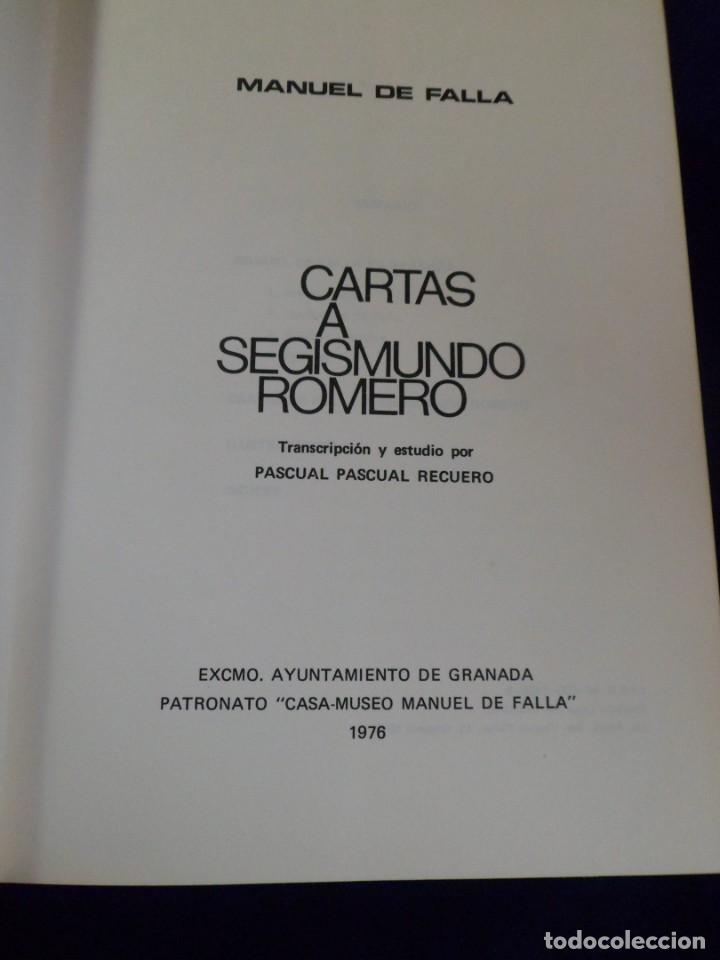Libros de segunda mano: CARTAS A SEGISMUNDO ROMERO. MANUEL DE FALLA - Foto 2