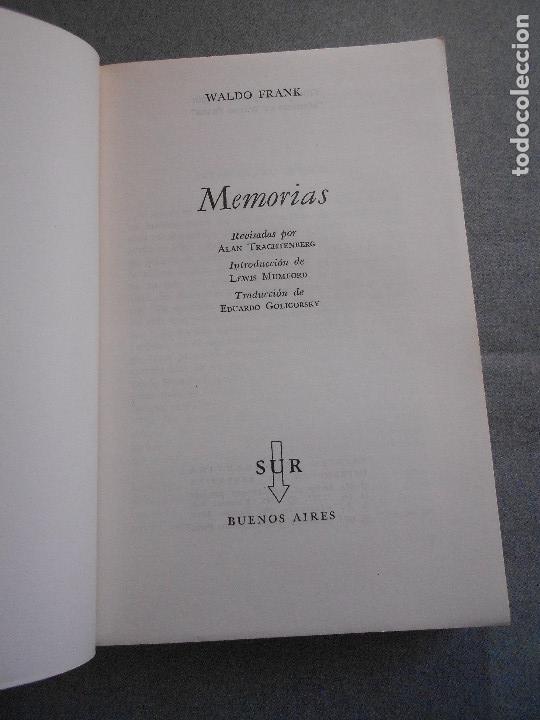 Libros de segunda mano: MEMORIAS. WALDO FRANK - Foto 2