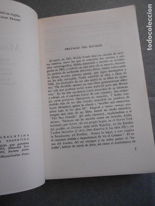 Libros de segunda mano: MEMORIAS. WALDO FRANK - Foto 3
