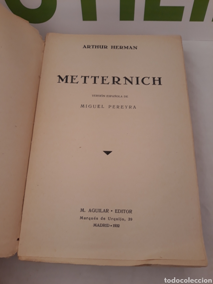 Libros de segunda mano: Metternich. Arthur Herman.1932. - Foto 2