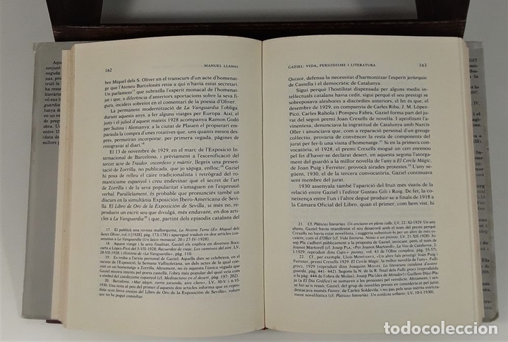 Libros de segunda mano: GAZIEL: VIDA, PERIODISME I LITERATURA. M. LLANAS. PUB. ABADIA DE M. 1998. - Foto 6 - 159501506