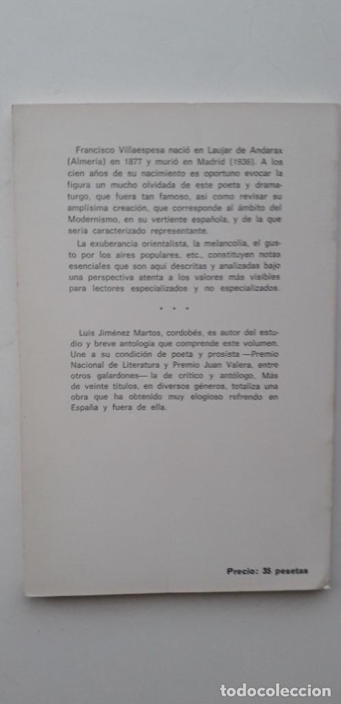 Libros de segunda mano: VILLAESPESA - LUIS JIM&Eacute;NEZ MARTOS - Foto 3
