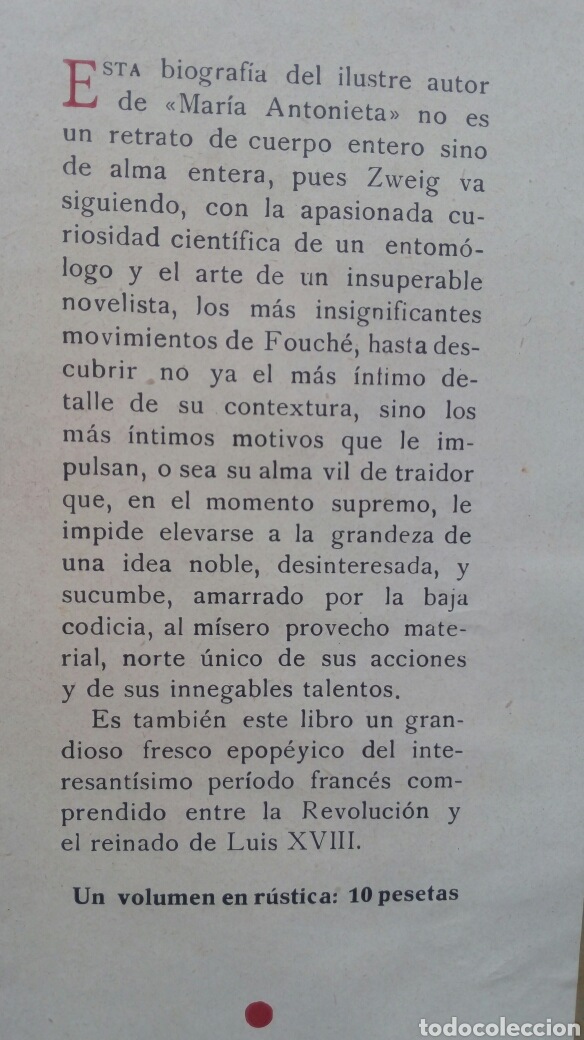 Libros de segunda mano: Fouch&eacute;. Stefan Zweig. - Foto 4