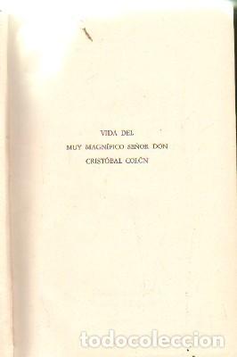 Libros de segunda mano: VIDA DEL MAGNIFICO SE&Ntilde;OR DON CRISTOBAL COLON. A-BI-2755