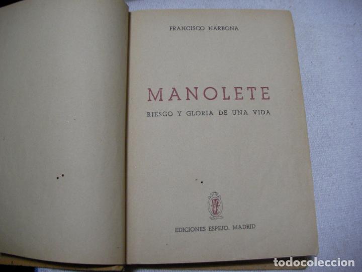 Libros de segunda mano: MANOLETE - NARBONA - Foto 2