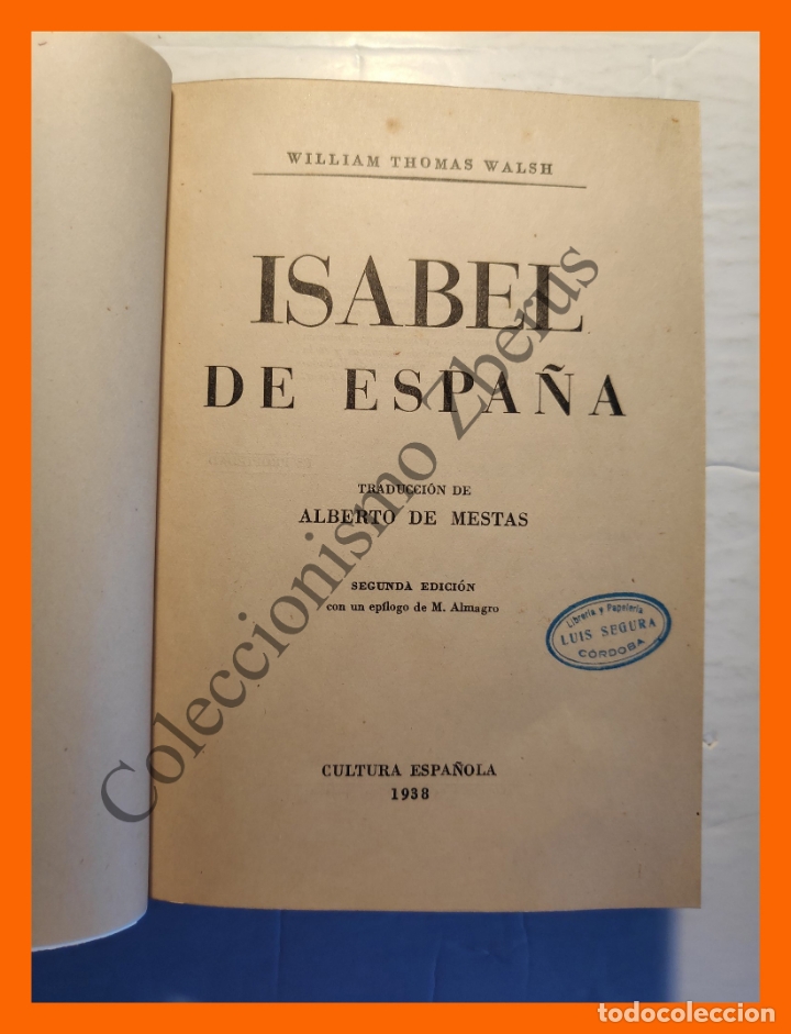 Libros de segunda mano: Isabel de Espa&ntilde;a - William Thomas Walsh - Foto 2