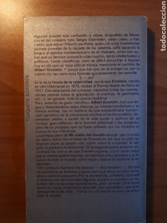 Libros de segunda mano: MI VISI&Oacute;N DEL MUNDO. ALBERT EINSTEIN - Foto 2
