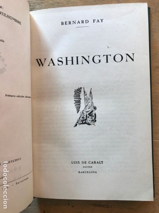 Libros de segunda mano: WASHINGTON. BERNARD FAY. - Foto 1