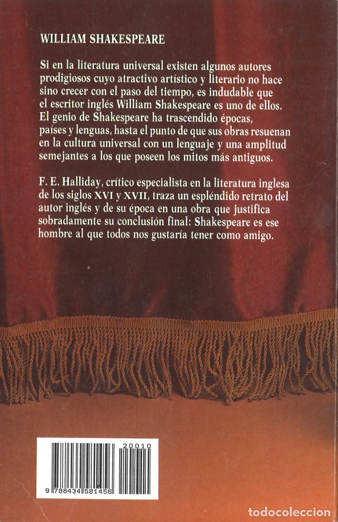 Libros de segunda mano: Shakespeare. Biograf&iacute;a. F.E. Halliday. 1987 - Foto 2