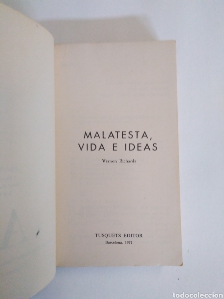 Libros de segunda mano: MALATESTA, VIDA E IDEAS / Vernon Richards - Foto 3