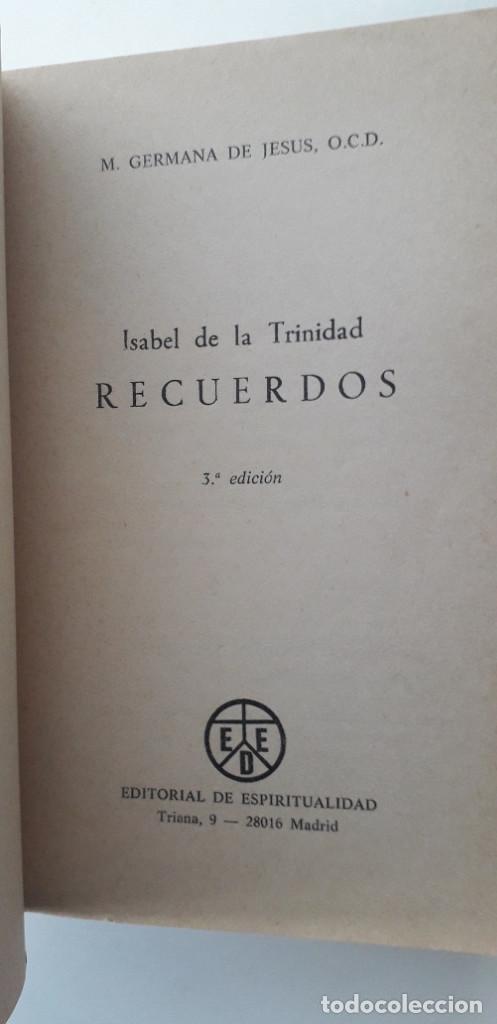 Libros de segunda mano: RECUERDOS - ISABEL DE LA TRINIDAD - Foto 4