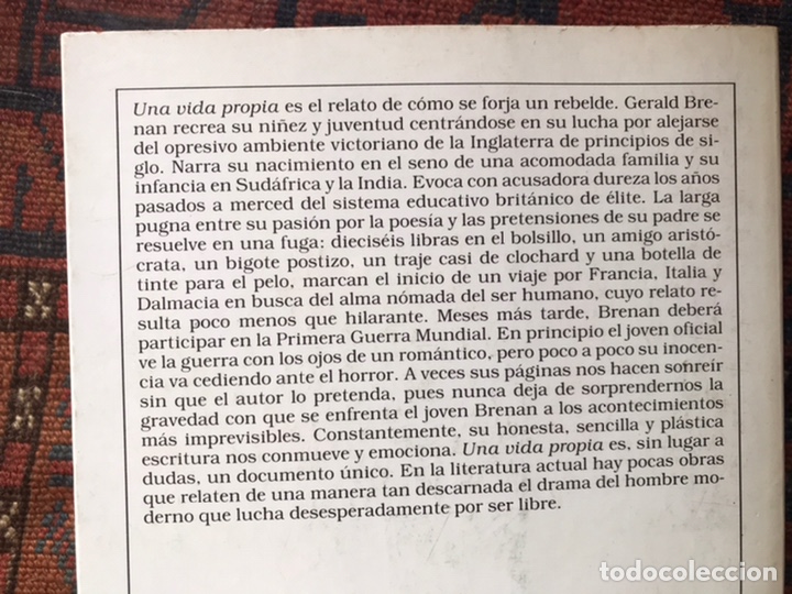 Libros de segunda mano: Una vida propia. Gerald Brenan. - Foto 3