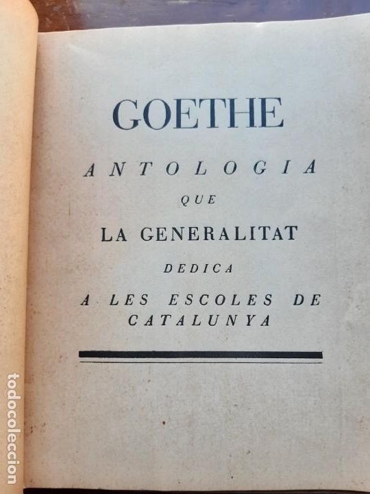 Libros de segunda mano: Goethe 1832-1932 catal&aacute;n - Foto 4