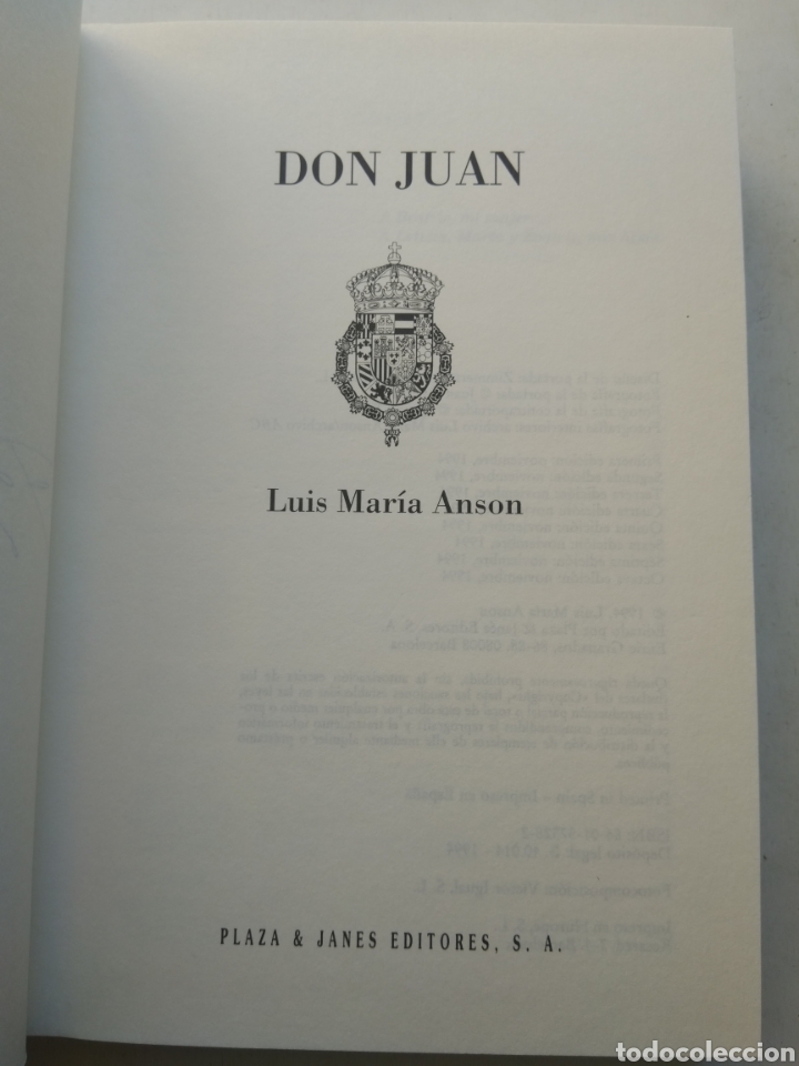 Libros de segunda mano: DON JUAN/LUIS MAR&Iacute;A ANSON - Foto 2