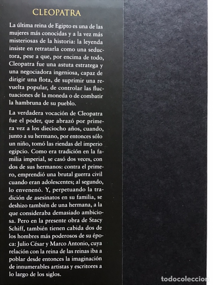 Libros de segunda mano: CLEOPATRA / STACY SCHIFF / C&Iacute;RCULO DE LECTORES - Foto 2