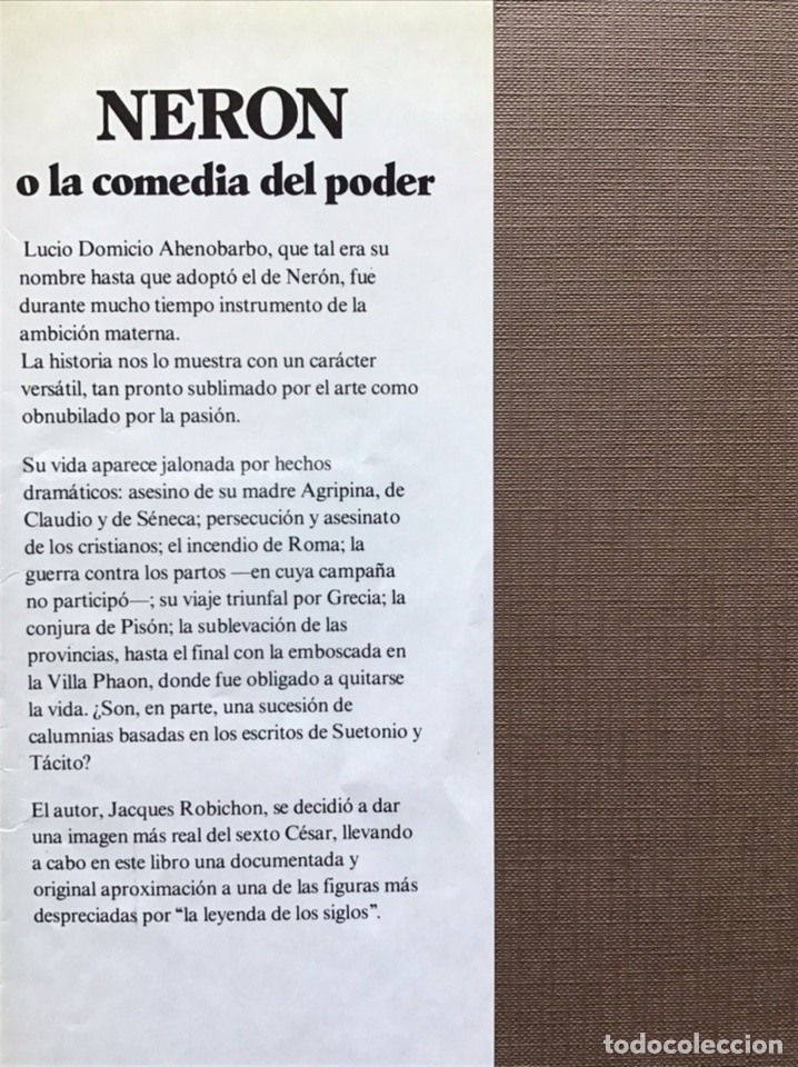 Libros de segunda mano: NER&Oacute;N O LA COMEDIA DEL PODER / JACQUES ROBICHON / EDAF - Foto 2