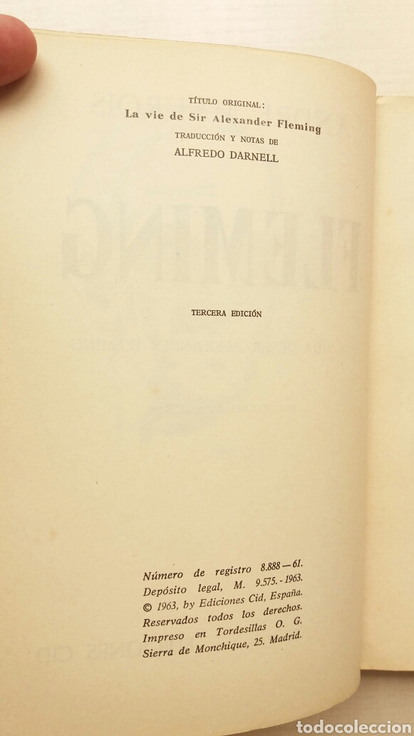 Libros de segunda mano: La vida de Alexander Fleming. Andr&eacute; Maurois. Ediciones Cid, 1963. - Foto 6