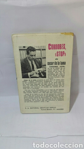 Libros de segunda mano: Cordob&eacute;s. Stop (PRIMERA EDICI&Oacute;N) - Foto 2