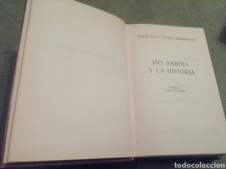 Libros de segunda mano: P&iacute;o Baroja y la historia. 1973 - Foto 2