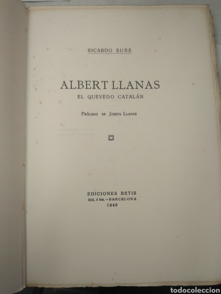 Libros de segunda mano: SU&Ntilde;&Eacute; RICARDO. ALBERT LLANAS. EL QUEVEDO CATAL&Aacute;N - Foto 4