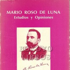 Libros de segunda mano: CORTIJO, ESTEBAN (COORDINADOR). MARIO ROSO DE LUNA. ESTUDIOS Y OPINIONES. Lote 208870070