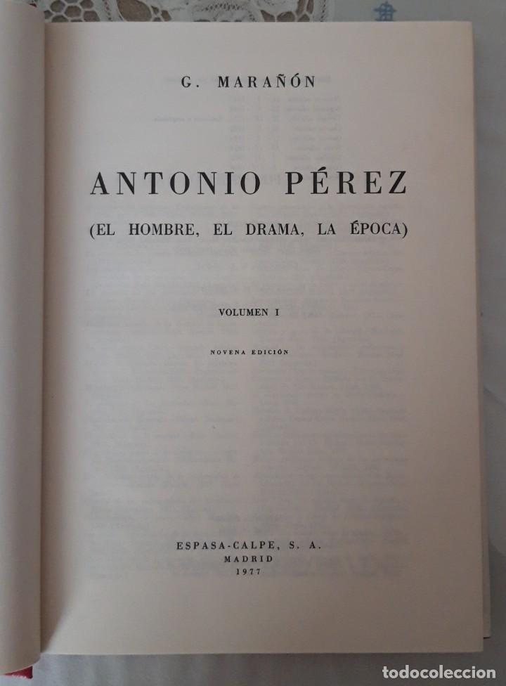 Libros de segunda mano: GREGORIO MARA&Ntilde;ON, ANTONIO PEREZ (2 vols) - Foto 3