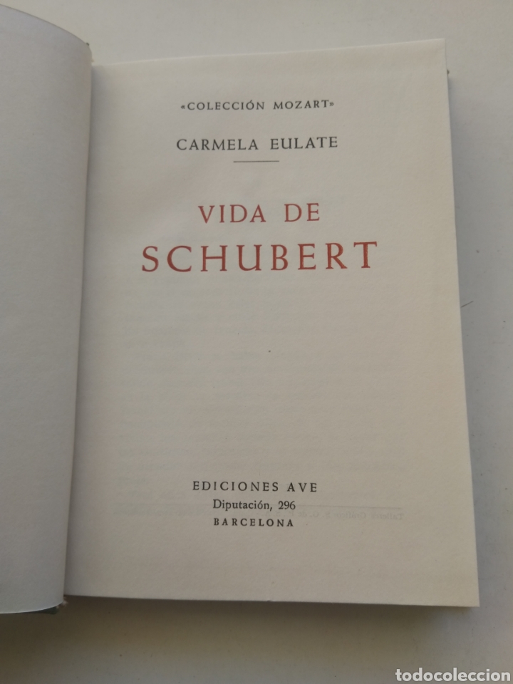 Libros de segunda mano: VIDA DE SCHUBERT/CARMELA EULATE - Foto 2